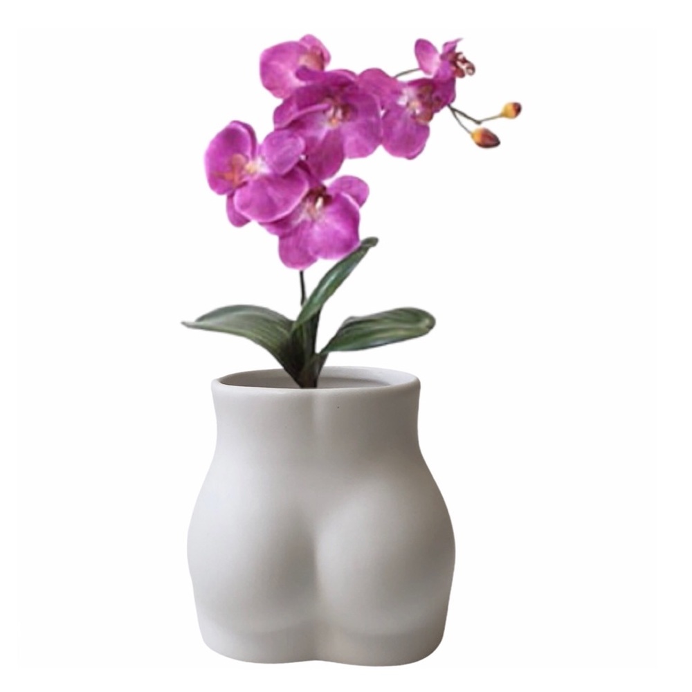 female body form ceramic vase butt planter